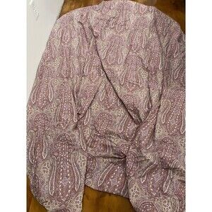 READ! Cuddledown QUEEN Size Paisley Duvet Cover PINK RED